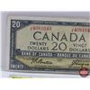 Image 2 : Canada $20 Bill 1954 : Beattie/Coyne #JE4081049 (See Pics for Varieties, Conditions, Serial Numbers 