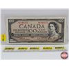 Image 1 : Canada $100 Bill 1954 : Beattie/Rasminsky #BJ4949375 (See Pics for Varieties, Conditions, Serial Num