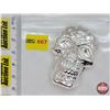 Image 1 : Beaver Bullion 5 Troy Ounce .999 Fine Silver Bar "Skull" (SEE PICS!)