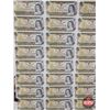 Image 2 : Canada $1 Bills 1973 : 5x8 Uncut Sheet (Rolled in Tube) (See Pics for Varieties, Conditions, Denomin