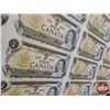 Image 4 : Canada $1 Bills 1973 : 5x8 Uncut Sheet (Rolled in Tube) (See Pics for Varieties, Conditions, Denomin