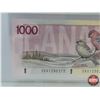 Image 5 : Canada $1000 Bill 1988 "Bird Series" : Thiessen/Crow #EKA1230272 (BCS Cert : Almost UNC 55 Original)