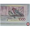 Image 6 : Canada $1000 Bill 1988 "Bird Series" : Thiessen/Crow #EKA1230272 (BCS Cert : Almost UNC 55 Original)