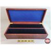 Image 1 : Wood Coin Storage Box for 50 of 2" x 3" Coin Slabs (SEE PICS!)