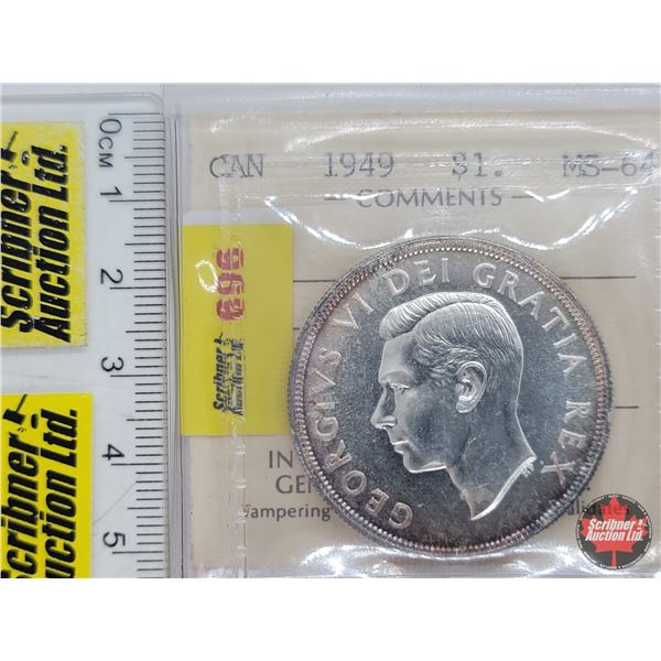 Canada Dollar 1949 (ICCS Cert: MS-64) (SEE PICS!)