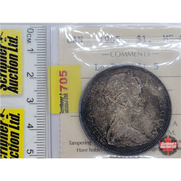 Canada Dollar 1965 LgeBds Blt 5 (ICCS Cert: MS-63) (SEE PICS!)