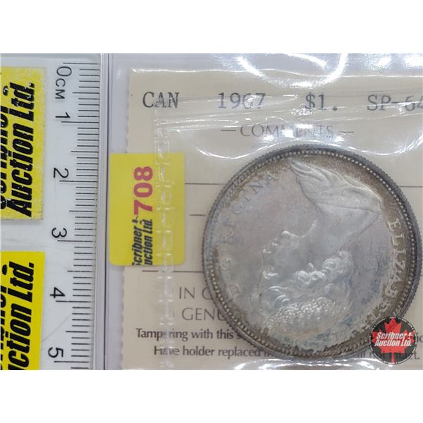 Canada Dollar 1967 (ICCS Cert: SP-64) (SEE PICS!)