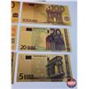 Image 10 : Euro Gold Foil Novelty Bank Notes (7) (SEE PICS!)