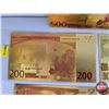 Image 3 : Euro Gold Foil Novelty Bank Notes (7) (SEE PICS!)