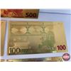 Image 4 : Euro Gold Foil Novelty Bank Notes (7) (SEE PICS!)