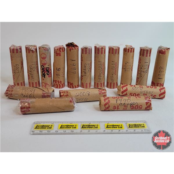 Canada Pennies (16 Rolls) Variety Years (Mixed) (NOTE: Rolls not opened by the Auction Company, so q
