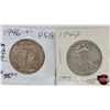 Image 2 : USA Half Dollars (4) 1936; 1941D; 1942; 1946S (SEE PICS!)