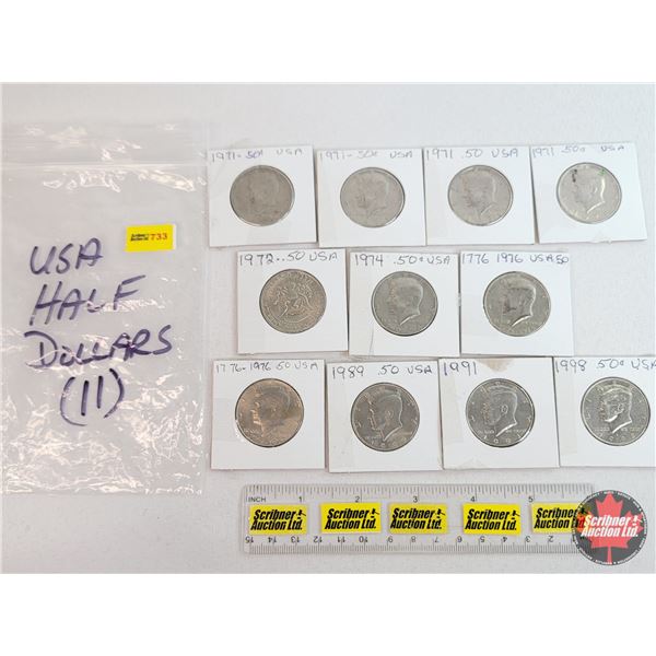 USA Half Dollars (11) 1971; 1971; 1971; 1971; 1972; 1974; 1976; 1976; 1989; 1991; 1998 (SEE PICS!)