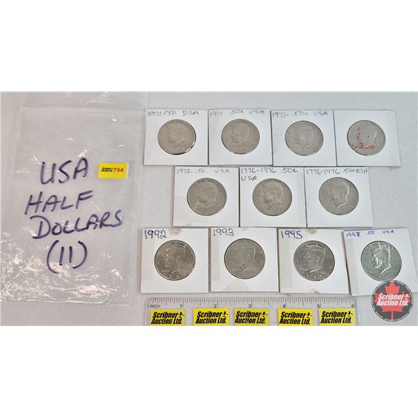 USA Half Dollars (11) 1971; 1971; 1971; 1972; 1972; 1976; 1976; 1992; 1993; 1995; 1998 (SEE PICS!)