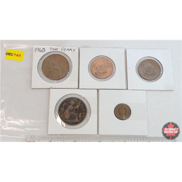 Great Britain (5): 1963 One Penny; 1965 Half Penny; 1966 Half Penny; 1967 One Penny; 1971 New Penny 
