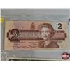 Image 2 : Canada Bills (3):  - $1 Bill : 1954 Beattie/Coyne #LL8830766 - $2 Bill : 1954 Lawson/Bouey #VG328075