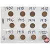 Image 2 : Canada Large Cent Collection (12 Coins) : 1909; 1910; 1911; 1912; 1913; 1914; 1915; 1916; 1917; 1918