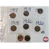 Image 2 : Canada Large Cent (8): 1916; 1917; 1917; 1918; 1919; 1919; 1920; 1920 (SEE PICS!)