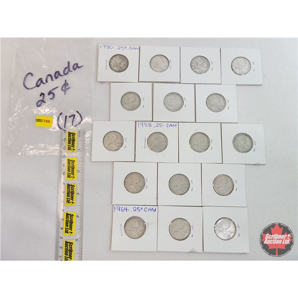 Canada Twenty Five Cent (17): 1950 - 1966 (SEE PICS!)