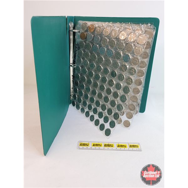 Canada Five Cent Collection - Binder Lot (5 Sheets of 88 Coins per Sheet = 440 Coins) (Each Sheet Co