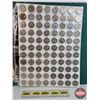 Image 2 : Canada Five Cent Collection - Binder Lot (5 Sheets of 88 Coins per Sheet = 440 Coins) (Each Sheet Co