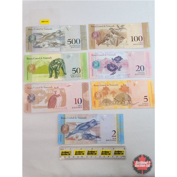 Republica Bolivariana de Venezuela Notes (7) (See Pics for Varieties, Conditions, Denominations, Ser