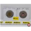 Image 1 : Canada Two Dollars "Toonies" (2): 2020 Bill Reid Non-Color; 2020 Bill Reid Color (SEE PICS!)