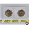 Image 2 : Canada Two Dollars "Toonies" (2): 2020 Bill Reid Non-Color; 2020 Bill Reid Color (SEE PICS!)