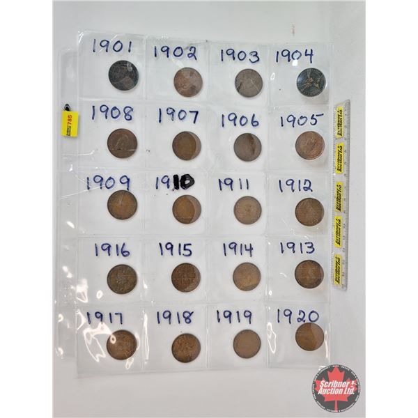 Canada Large Cent (20): 1901 - 1920 (SEE PICS!)