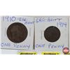 Image 2 : Great Britain One Penny (4): 1910; 1914; 1919; 1921 (SEE PICS!)