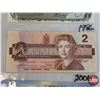Image 3 : Canada Bills (3):  - $1 Bill : 1973 Crow/Bouey #ECH8470846 - $2 Bill : 1986 Thiessen/Crow #CBE649665