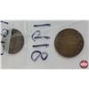Image 7 : Canada One Cent (9 Large & 1 Small) : 1917; 1918 (3); 1919 (3); 1920 (2); 1920 Small Cent (1) (SEE P