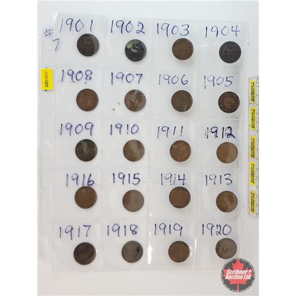 Canada Large Cent (20): 1901 - 1920 (SEE PICS!)