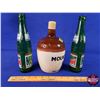 Image 4 : Mountain Dew Collector Trio : 2 Bottles & Crock Jug "Not Over 20 Minutes Old" (Tallest Bottle 9-1/2"