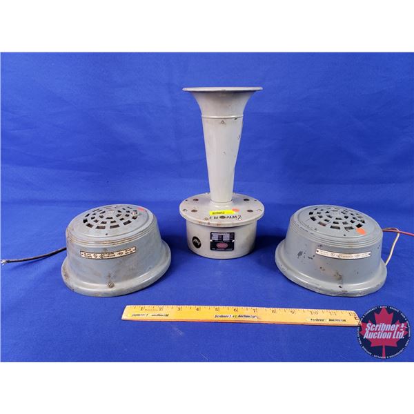 Faraday Alarm Siren/Speakers (Tallest Measures: 11"H) (SEE PICS!)