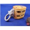 Image 4 : Block & Tackle (3) (Largest Measures: 7"H x 3"W x 3-1/2"D) (SEE PICS!)