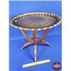 Image 1 : Vintage Moroccan Boho Brass Cocktail Table (17"H x 20-1/4"Dia) (SEE PICS!)