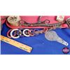 Image 3 : Equestrian / Tack Grouping with Scuttle : Bits, Stirrups, Horse Shoes, Files, etc ! (Scuttle Measure