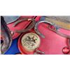 Image 6 : Equestrian / Tack Grouping with Scuttle : Bits, Stirrups, Horse Shoes, Files, etc ! (Scuttle Measure