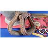 Image 7 : Equestrian / Tack Grouping with Scuttle : Bits, Stirrups, Horse Shoes, Files, etc ! (Scuttle Measure