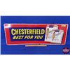 Image 1 : Single Side Tin Sign : Embossed "CHESTERFIELD BEST FOR YOU" (12"H x 34"W) (SEE PICS!)