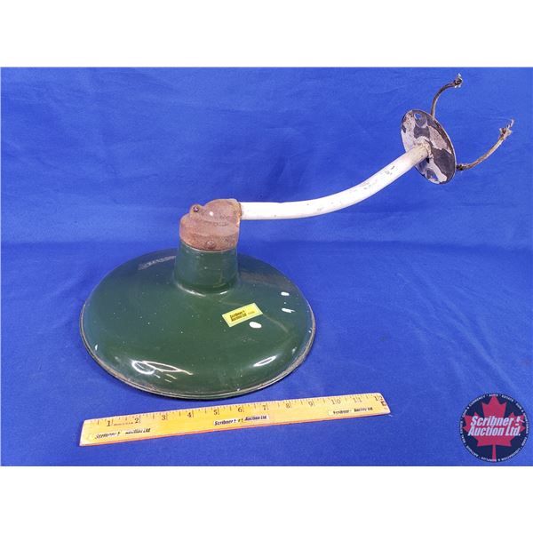 Green Porcelain/Enamel Yard Light (13"Dia) (SEE PICS!)