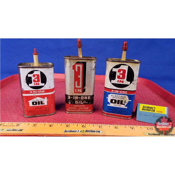 Tin Trio : "3 IN 1" (All Partially Full) (5-1/4"H Tallest) (SEE PICS!)