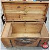 Image 3 : Large Wooden Storage Chest (22-1/2"H x 44"W x 20-1/2"D) (SEE PICS!)