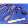 Image 2 : Variety Vintage Hand Tools (4): Pipe Wrench; Hand drill; Hedge Sheers; Hoof Trimmers (Drill 19-3/4")