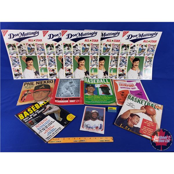 Sports Ephemera Collection : 1989 Don Mattingly Nabisco Ritz All-Star Baseball Card Uncut Sheets (5)