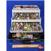 Image 1 : Tackle Box with Contents (Lures; Reels; Line Weights; etc!) (Box Measures: 8"H x 15"W x 8"D) (SEE PI
