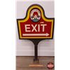 Image 1 : Wendy's Drive Thru "EXIT" Sign Standard (National Sign Systems : Electric Sign) (48"H x 26"W x 5"D) 