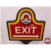 Image 2 : Wendy's Drive Thru "EXIT" Sign Standard (National Sign Systems : Electric Sign) (48"H x 26"W x 5"D) 