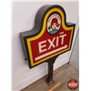 Image 3 : Wendy's Drive Thru "EXIT" Sign Standard (National Sign Systems : Electric Sign) (48"H x 26"W x 5"D) 